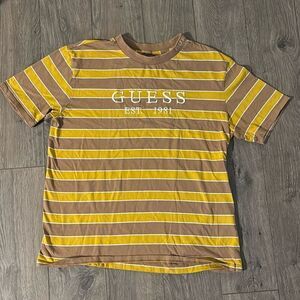 Vintage Guess‎ T-shirt Men's Small Striped Asap Rocky Y2K
